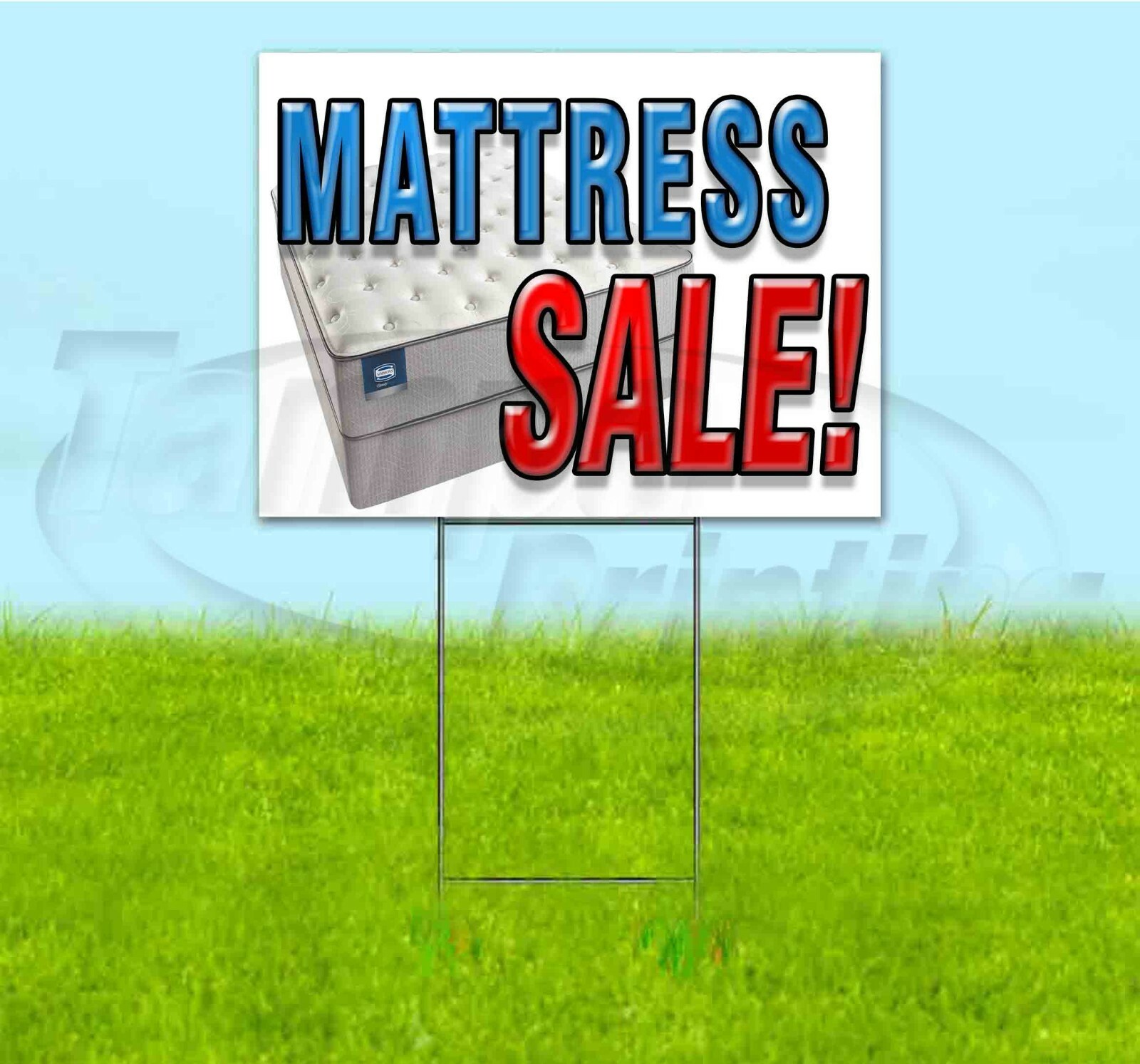 MATTRESS SALE 18×24 Yard Sign WITH STAKE Corrugated Bandit USA BUSINESS