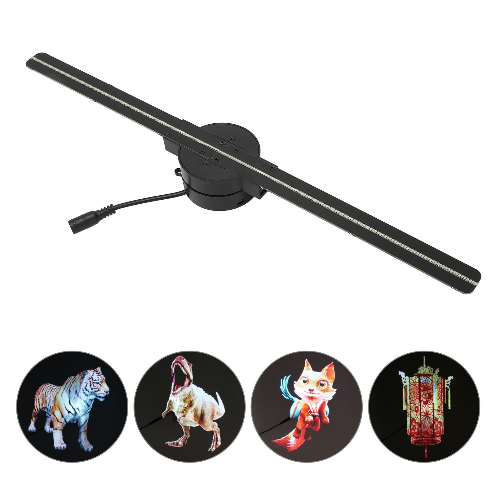 1 3D Hologram Fan WiFi Projector High-Resolution Display For Advertising