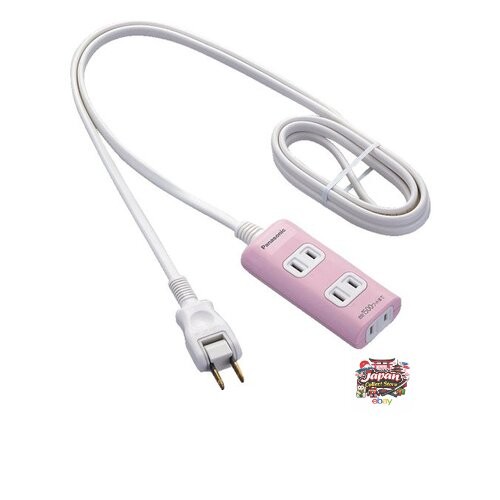 NEW Panasonic The Tap Q 3-Outlet Snap Cap with 1m Cord Pink WHA2413NP JP