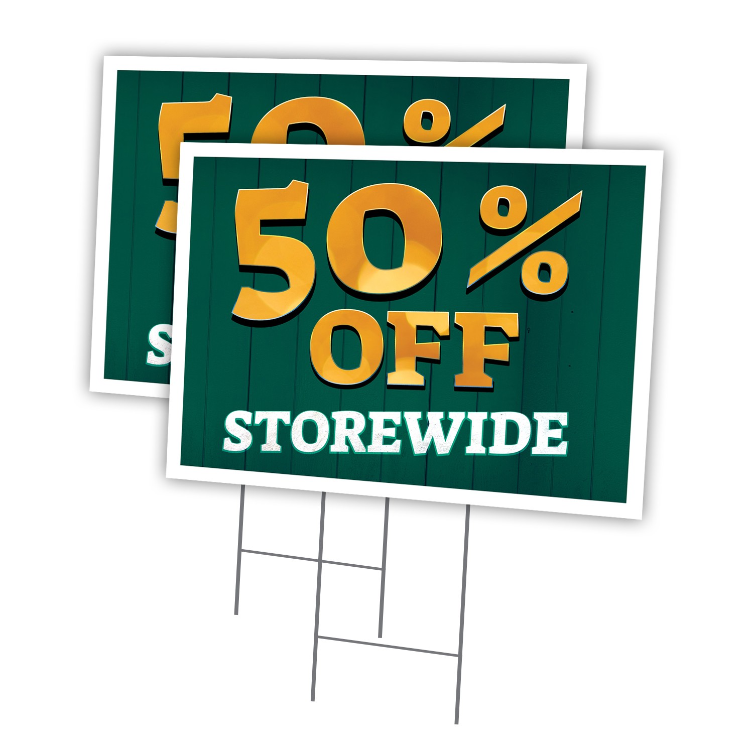 50% Off Storewide Multi-Pack of Yard Signs & Stake Coroplast Sale Advertising Di