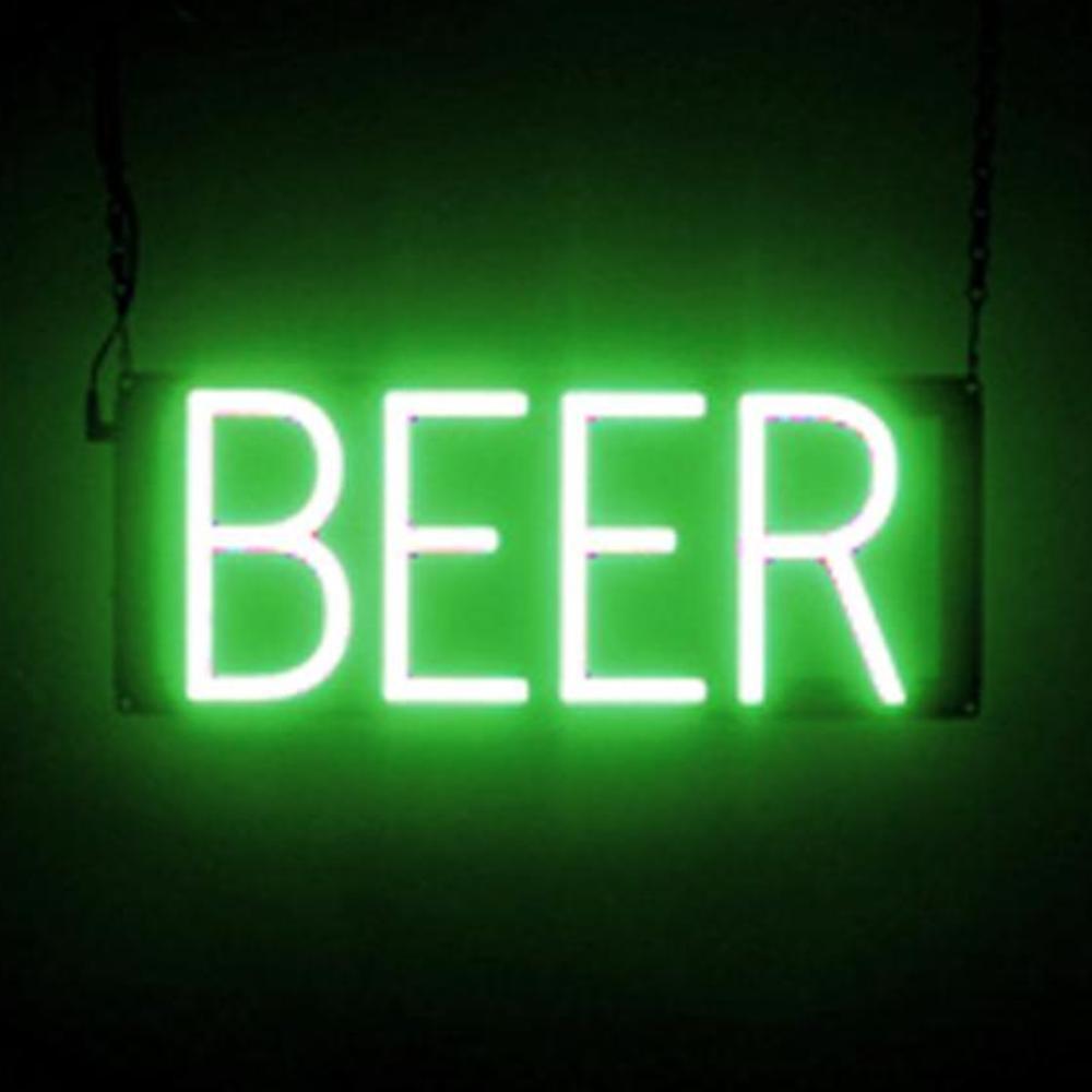 SpellBrite BEER Sign | Neon Beer Sign Look, LED Light | 15.7″ x 6.3″