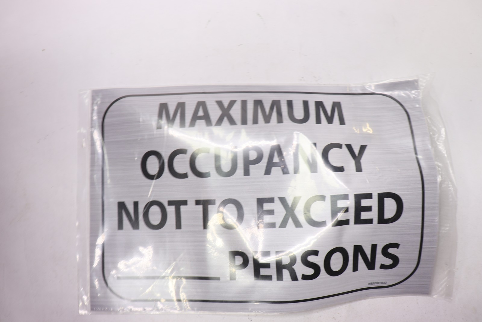 (2-Pk) Wrapco Maximum Occupancy Sign Self Adhesive Vinyl Stickers Decal 7″ x 10″