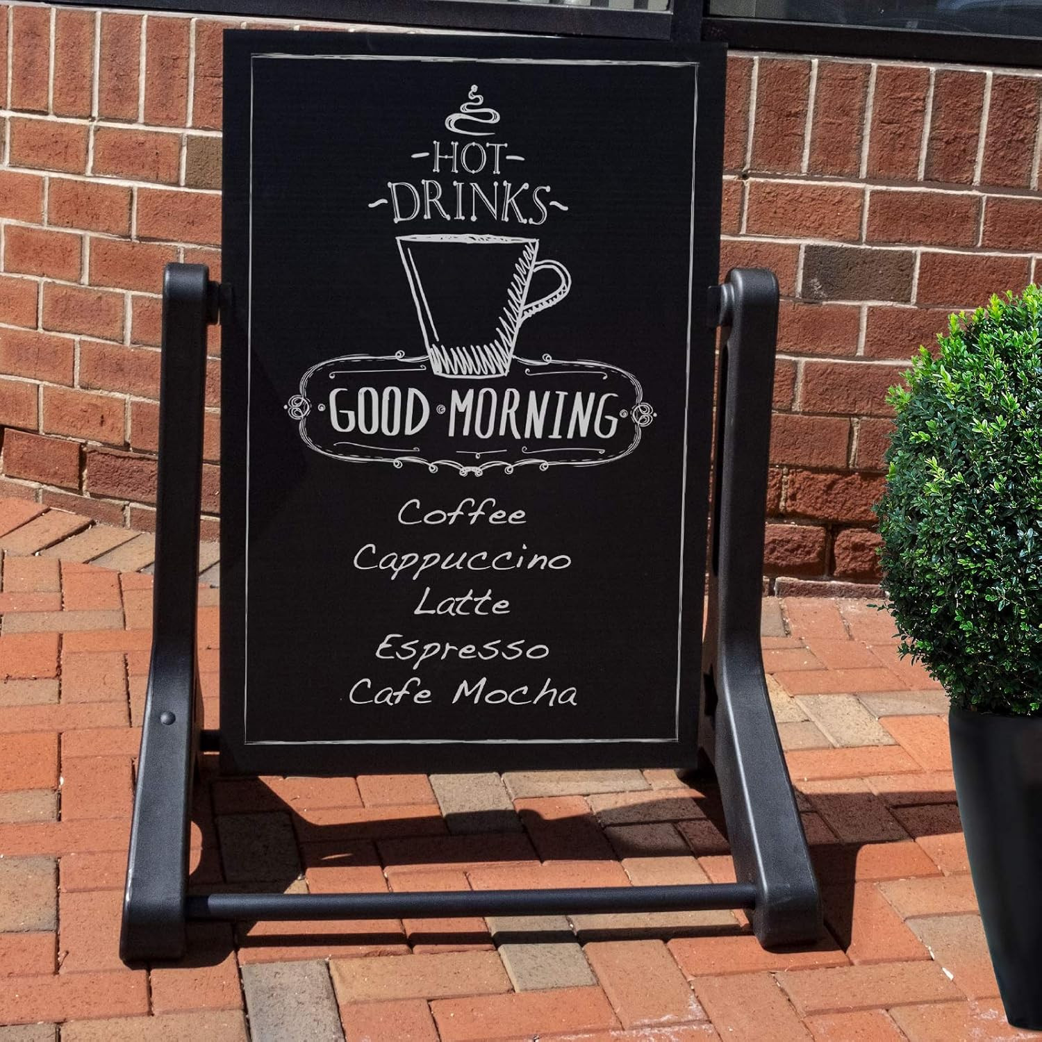 Swinging Changeable Message Sidewalk Sign: 24″ X 36″ Sign with 792 Pre-Cut Doubl