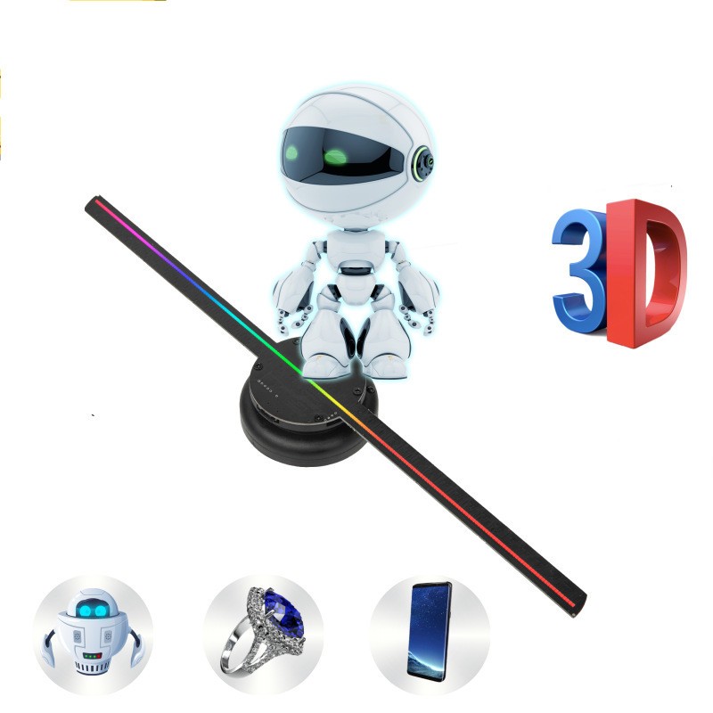 Led Luminous Sign Light Holographic Projector Diy Fan Screen Video Picture 3d Ho