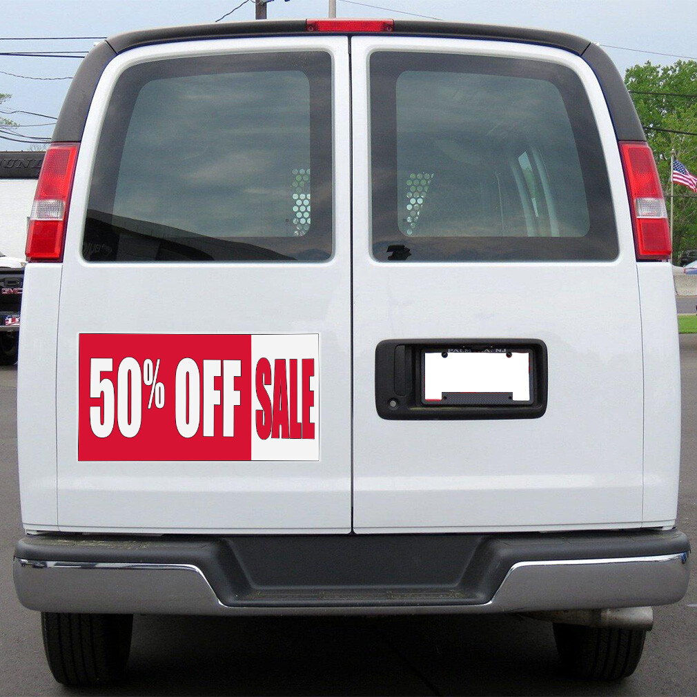 Car Magnet Set of 2 50% off Sale Custom Car Advertising Industrial Sign