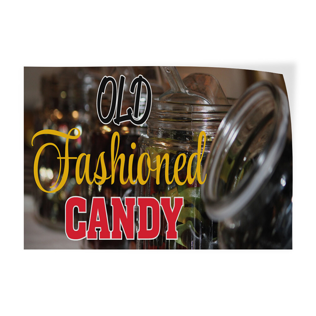 Decal Stickers Old Fashioned Candy Advertising Printing A Vinyl Store Sign Label