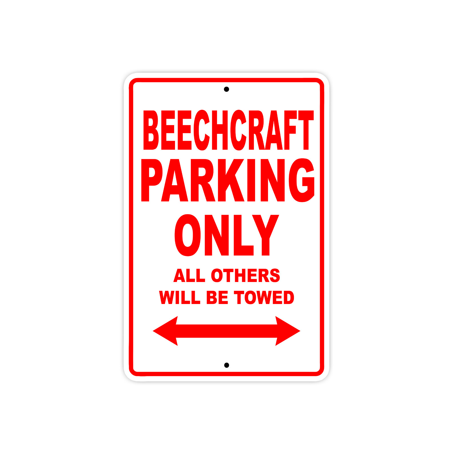 Beechcraft Parking Only Jet Aircraft Reserved Parking Notice Aluminum Metal Sign