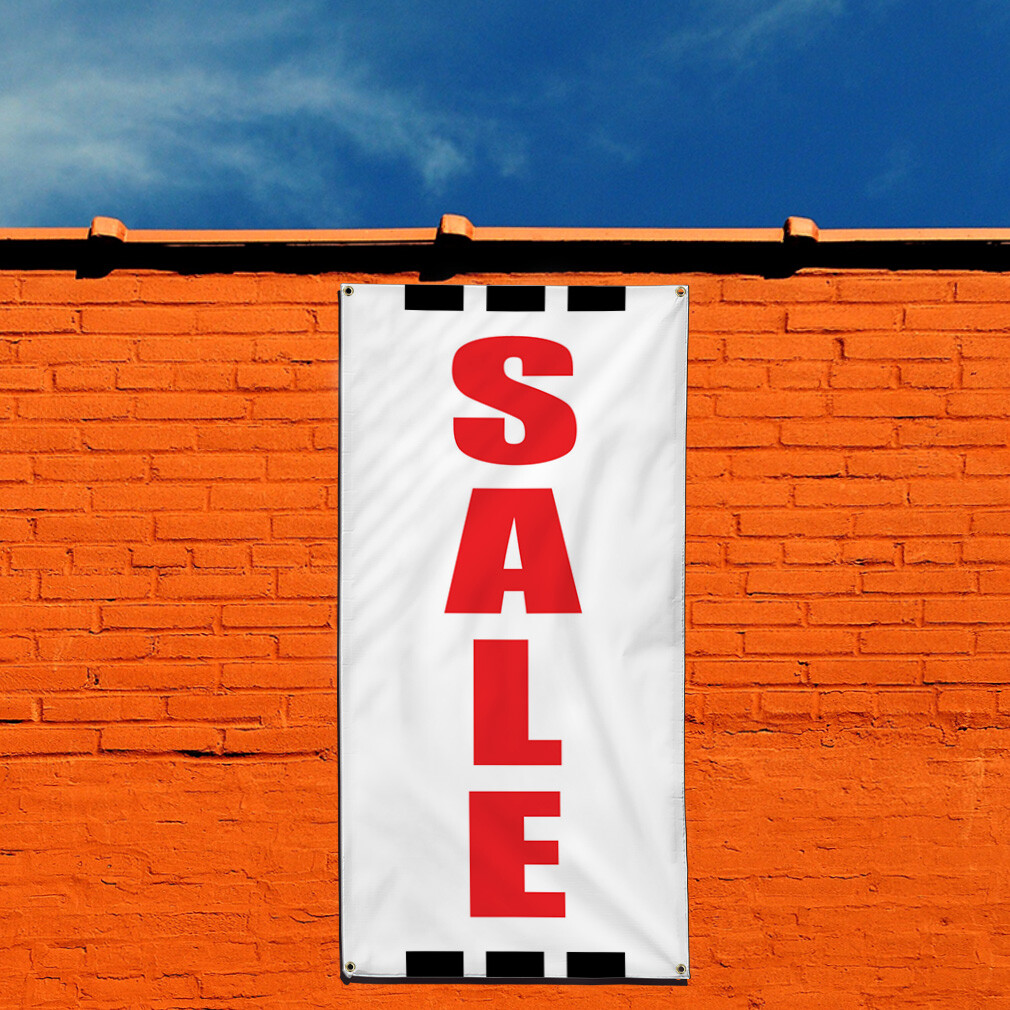 Vertical Vinyl Banner Multiple Sizes Deal Red Business Business Outdoor