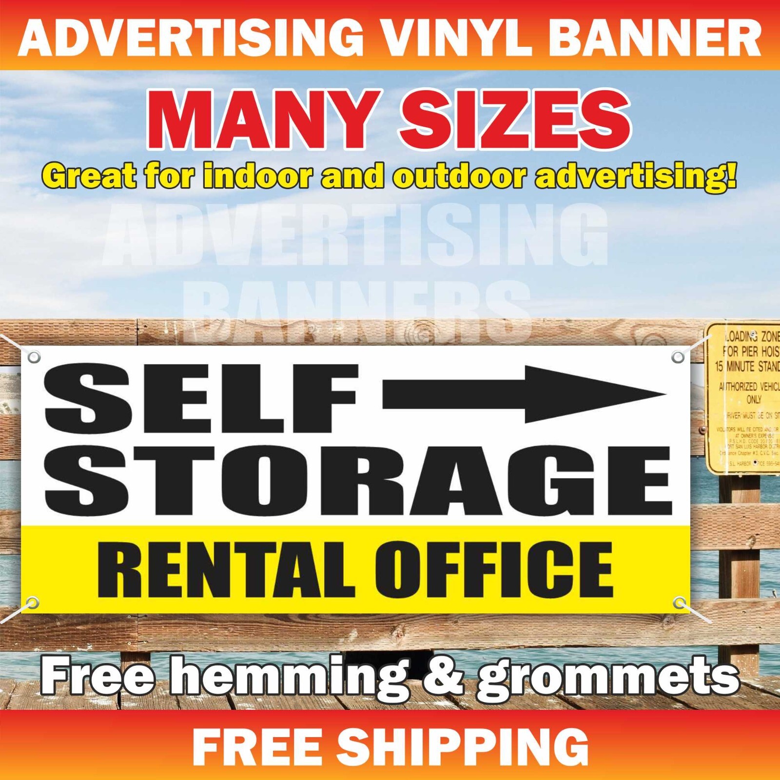 SELF STORAGE RENTAL OFFICE Advertising Banner Vinyl Sign