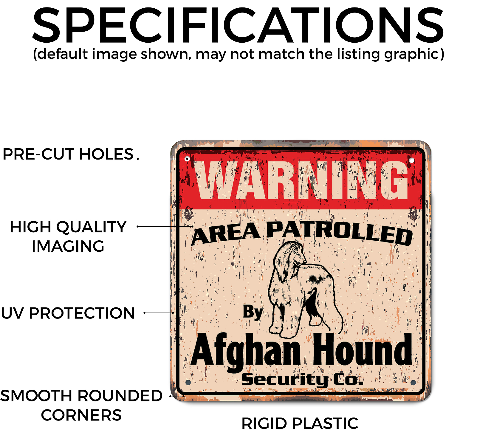 OLD ENGLISH SHEEPDOG Vintage Security Plastic Sign Pet dog guard warning owner l