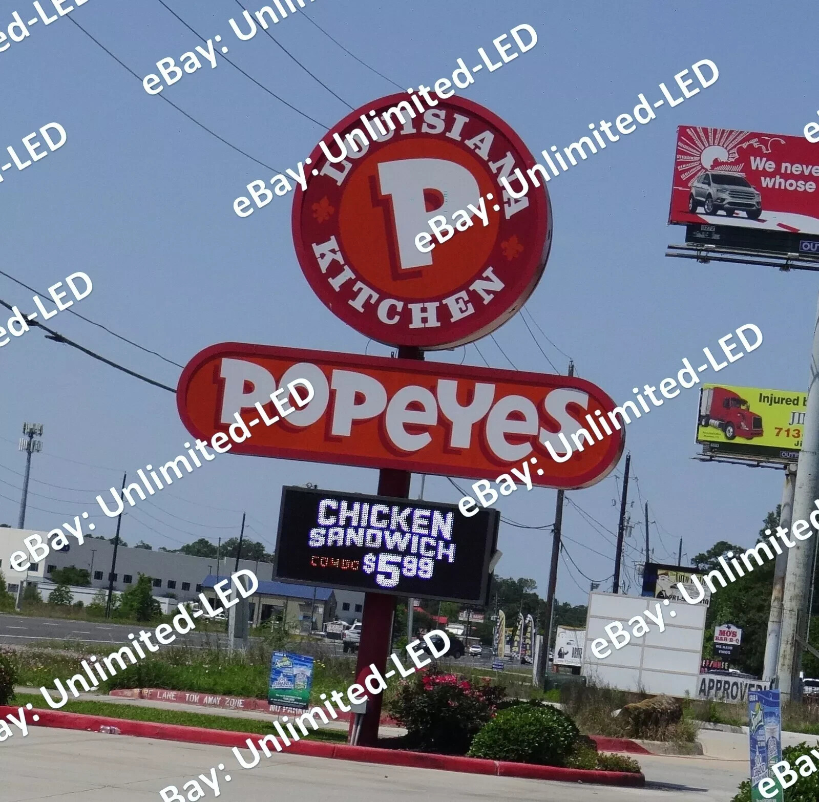 P6 (2-Sided) 5FT x 15FT Programmable LED Digital Sign | High-Resolution Outdoor