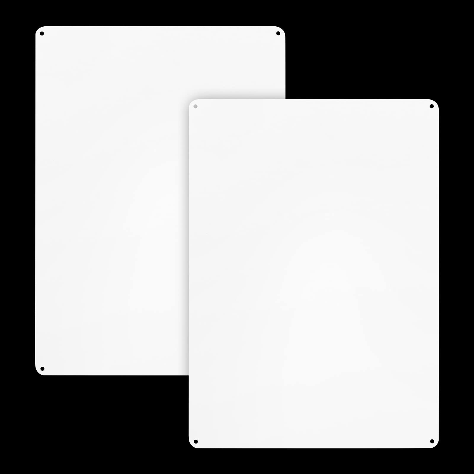 2-Pack White Blank Sign, 14″x 10″ Plastic