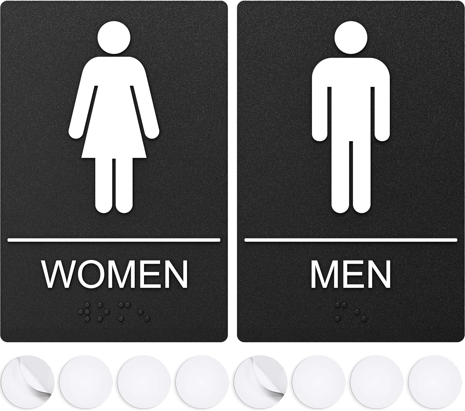 UNISEX 6×9″ Restroom Signs Business- ADA Compliant- BACK SIDE IS ALL 3M TAPE 16z