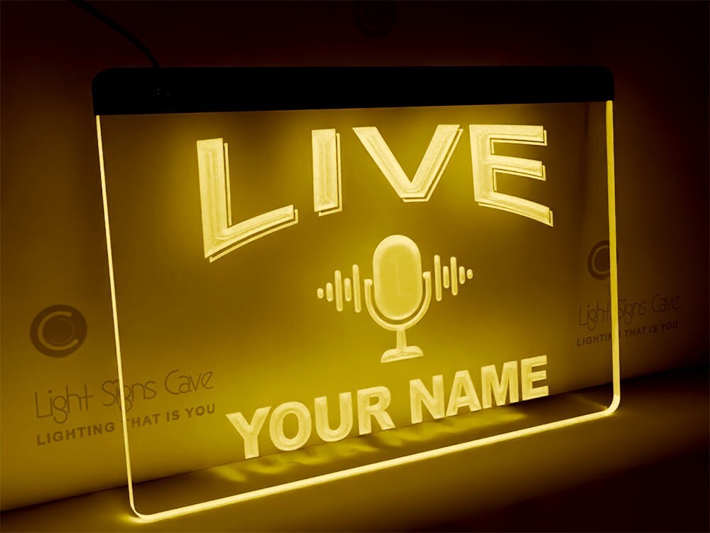 Personalized Live On Air light – LED sign | RGB multi-color sign