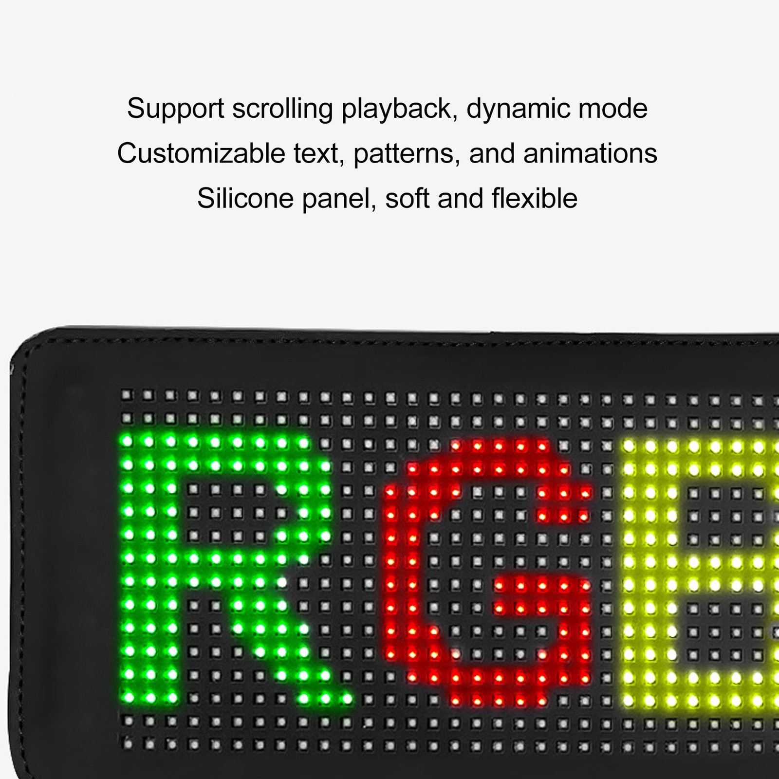 Scrolling LED Car Sign APP Control Flexible Display Screen 32×64 Resolution DC5V