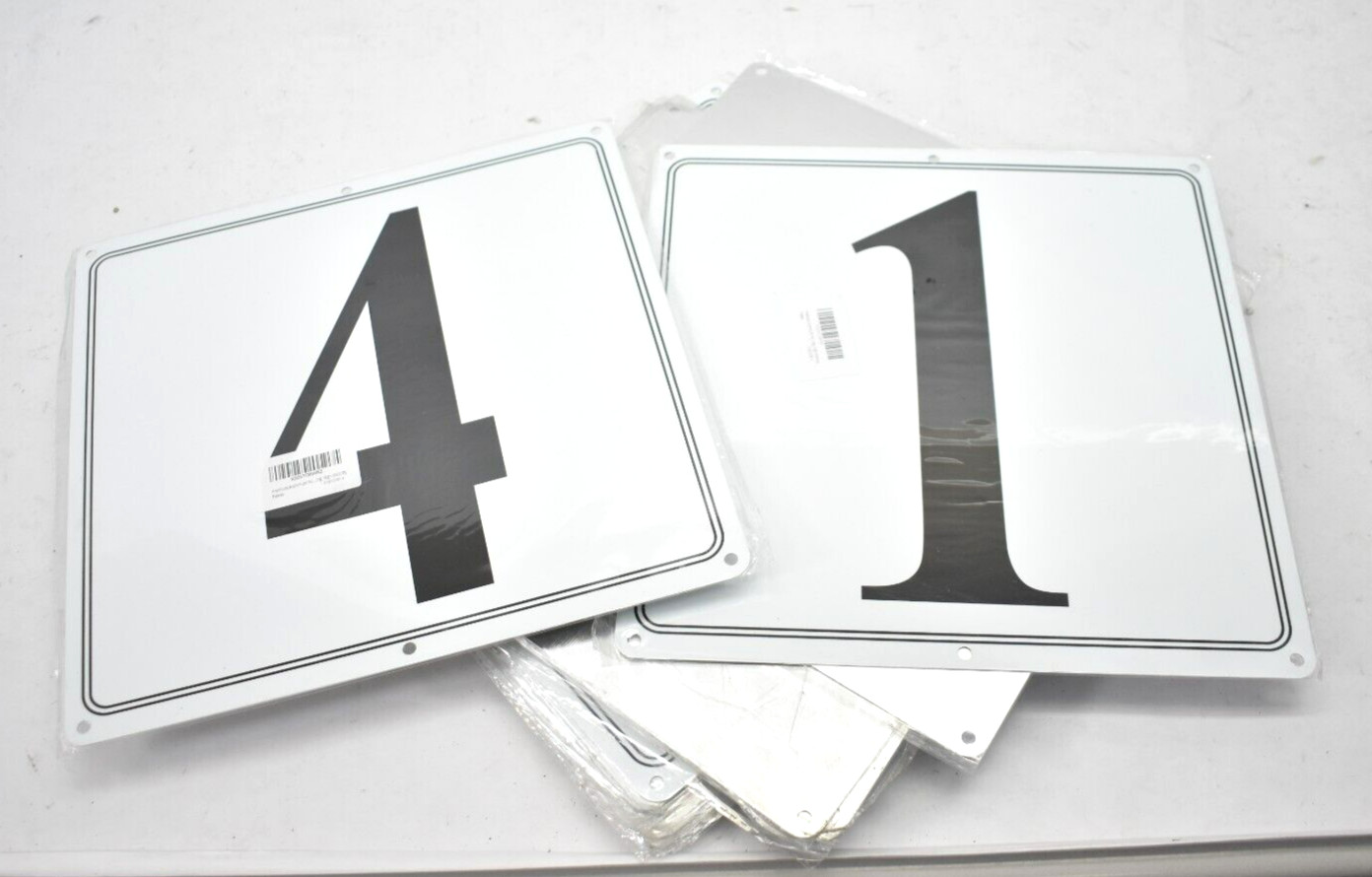 Lot of 25 i-CowFun Premium Aluminum Number Signs Parking Spot Large #1 #4 #53