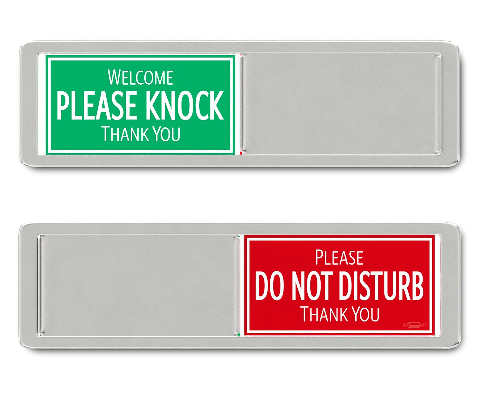 Green Red Please Do Not Disturb Welcome Please Knock Door Sign 7×2 Inch Notice