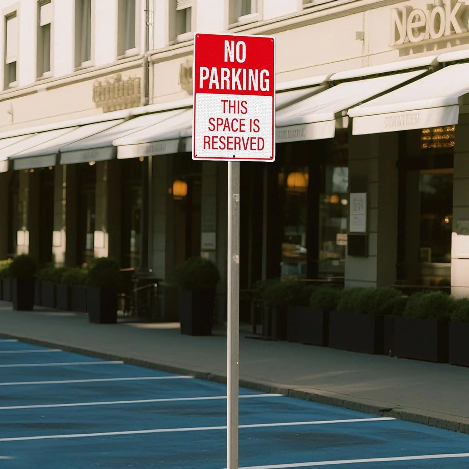 2 Pack No Parking This Space Is Reserved Sign 10 × 14 Inches Reflective Waterpro