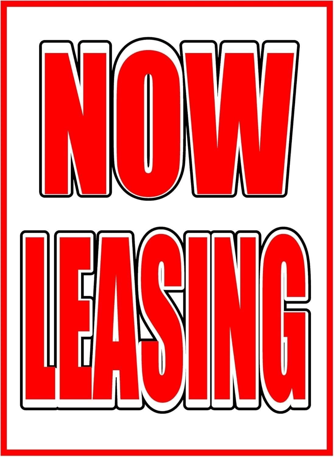 Now Leasing Retail Window Display Paper Signs | Pack of 6 | 18″w x 24″h