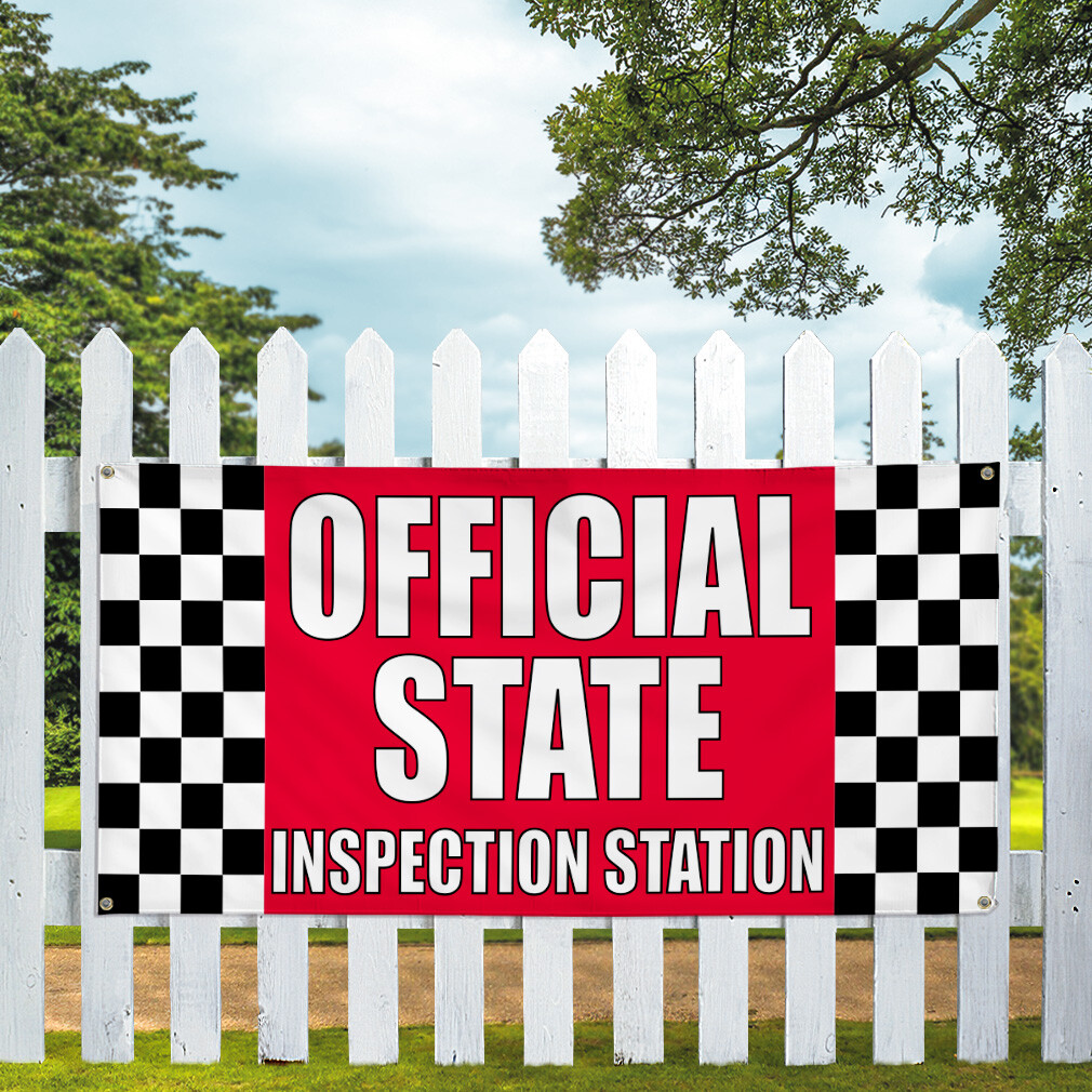 Vinyl Banner Multiple Sizes Official State Inspection Station #1 Business