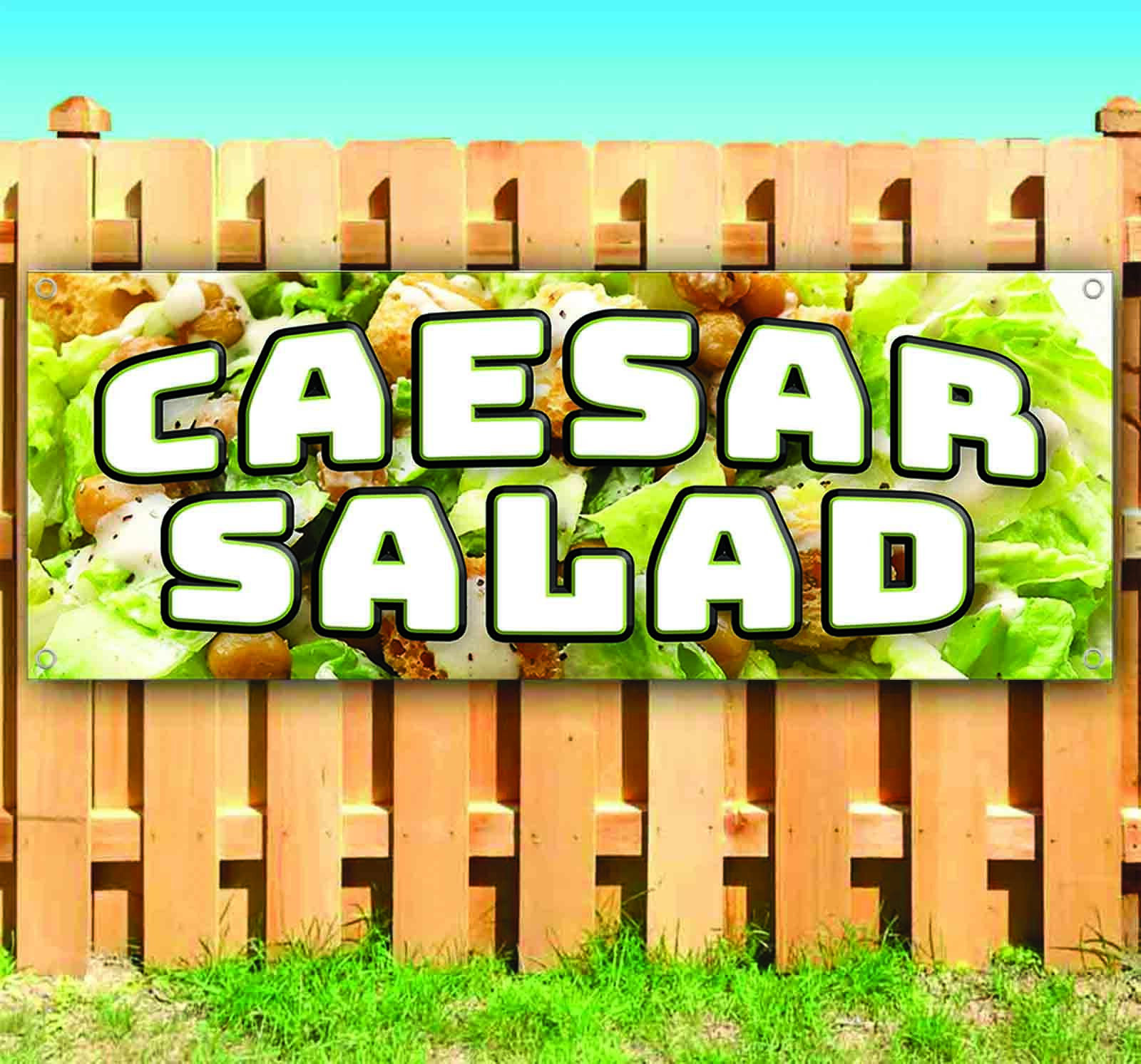 CAESAR SALAD Banner Advertising Vinyl Flag Sign Many Sizes FOOD, LUNCH, DRINKS