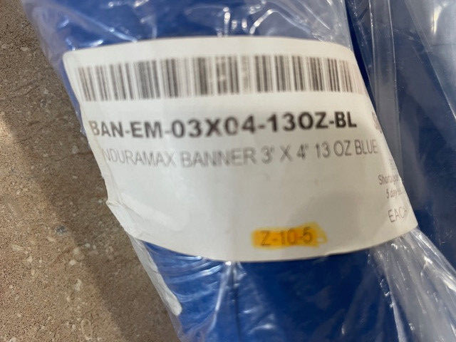 EnduraMax Blank (Green or Blue) Banner with Grommets, Heat fused seams 10-13 oz