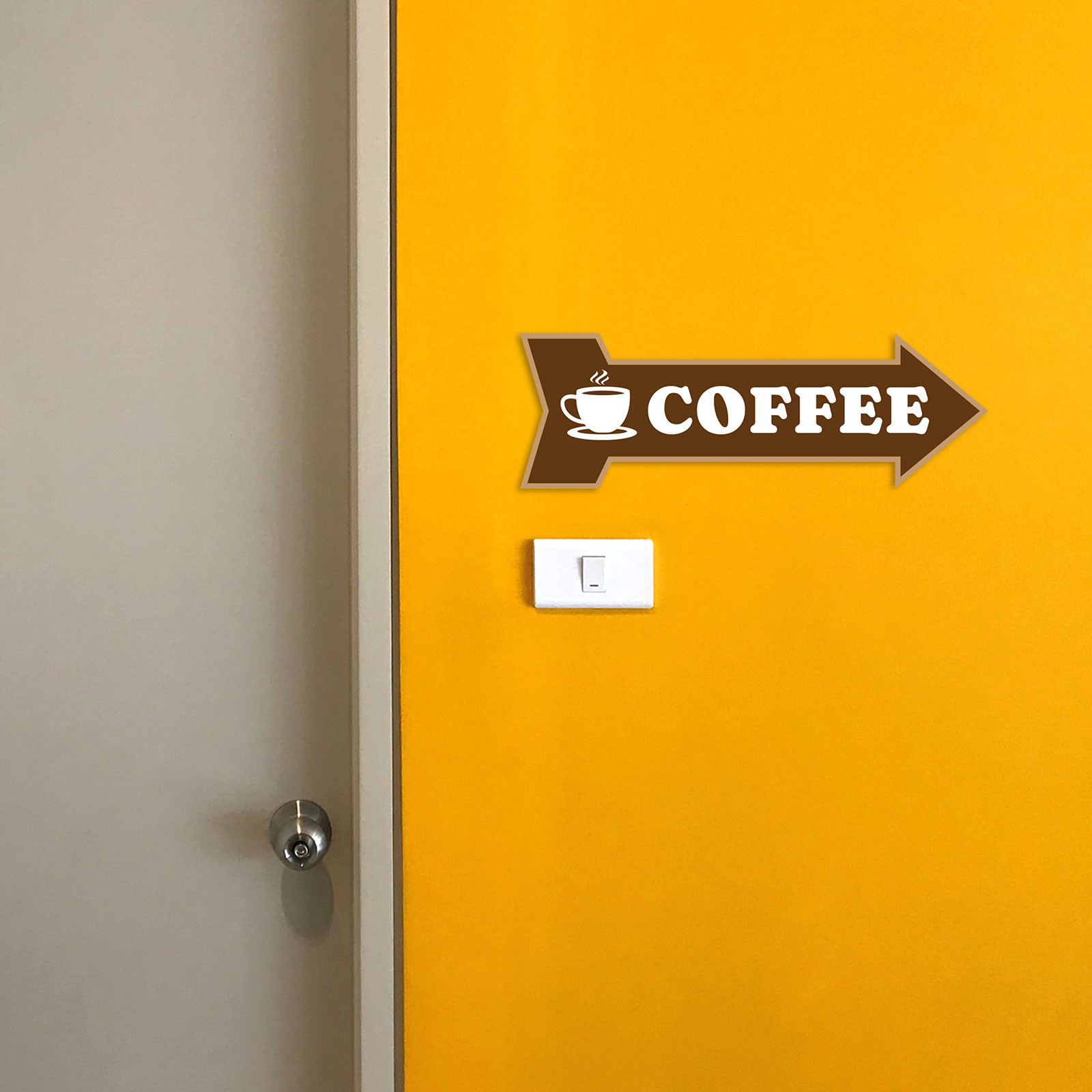 Arrow Shape Coffee 12×4″ Wall or Door Sign | Funny Home Decor | Shop Décor