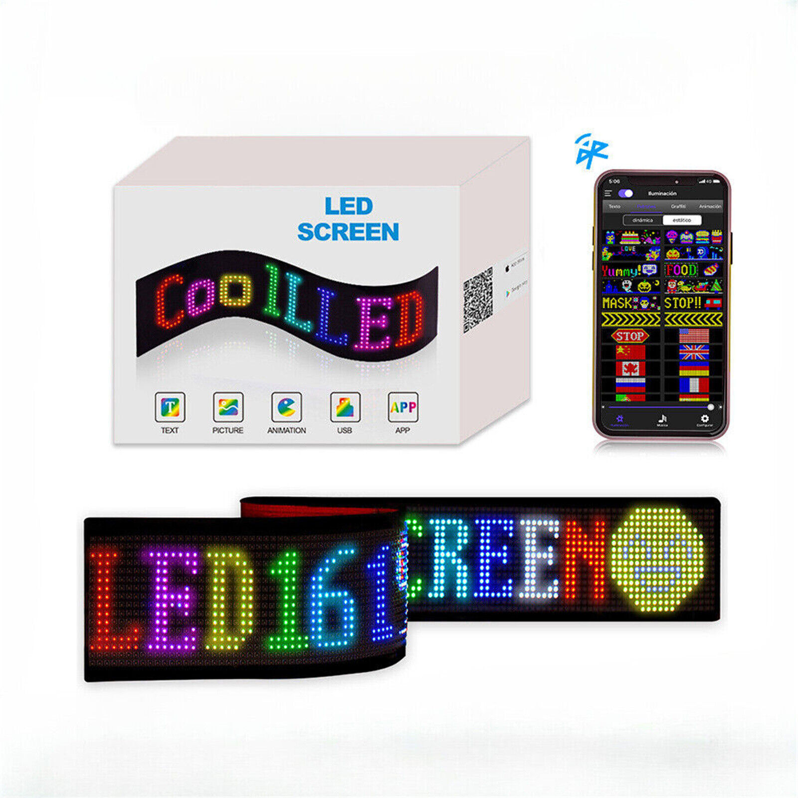 Ultra-thin Scree APP Bluetooth LED Display Screen Message Scrolling Sign Board