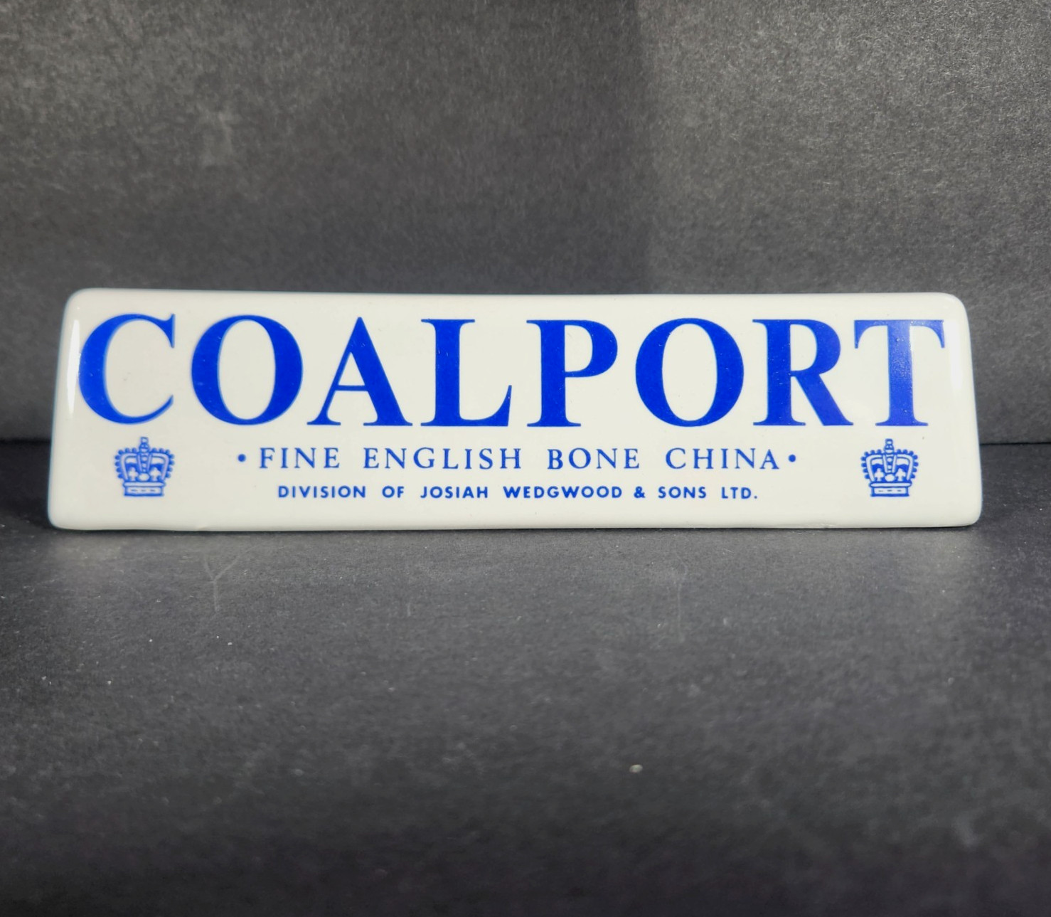 Coalport China Porcelain Dealer/Retailer Display Plaque Sign