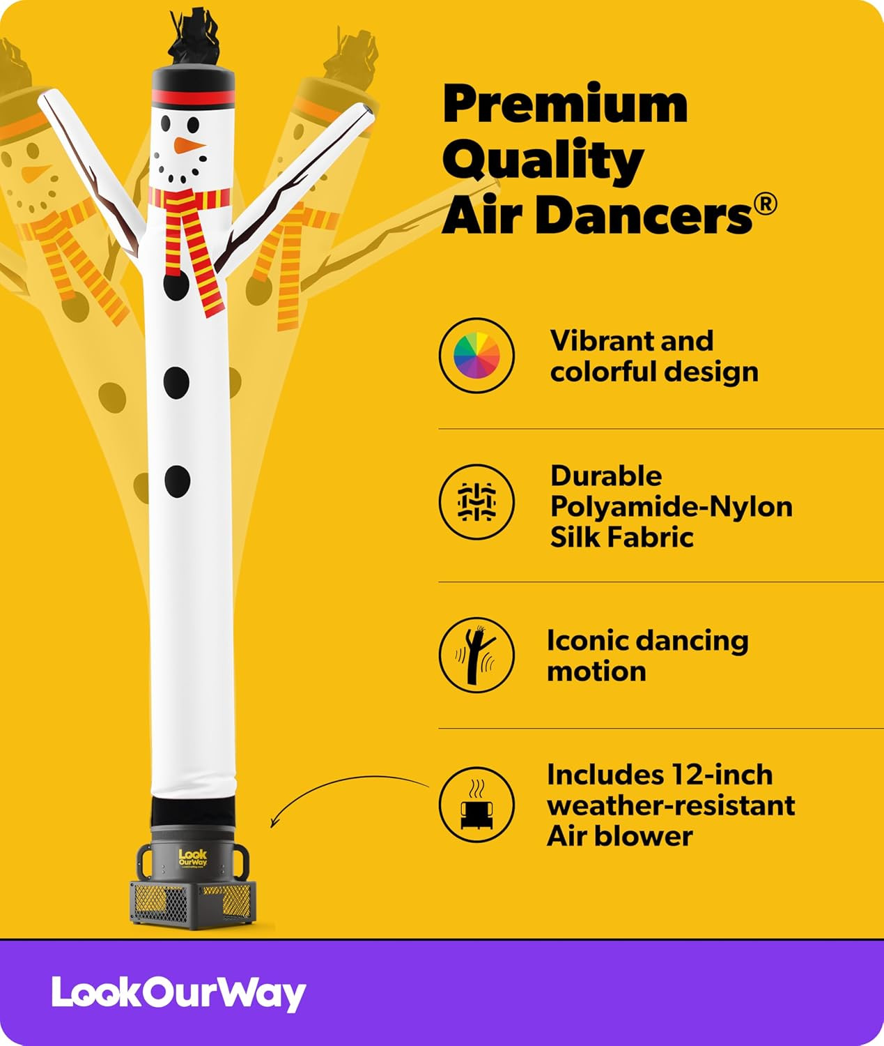 Air Dancers Inflatable Tube Man Attachment | 10Ft Tall Set | Wacky Waving Christ
