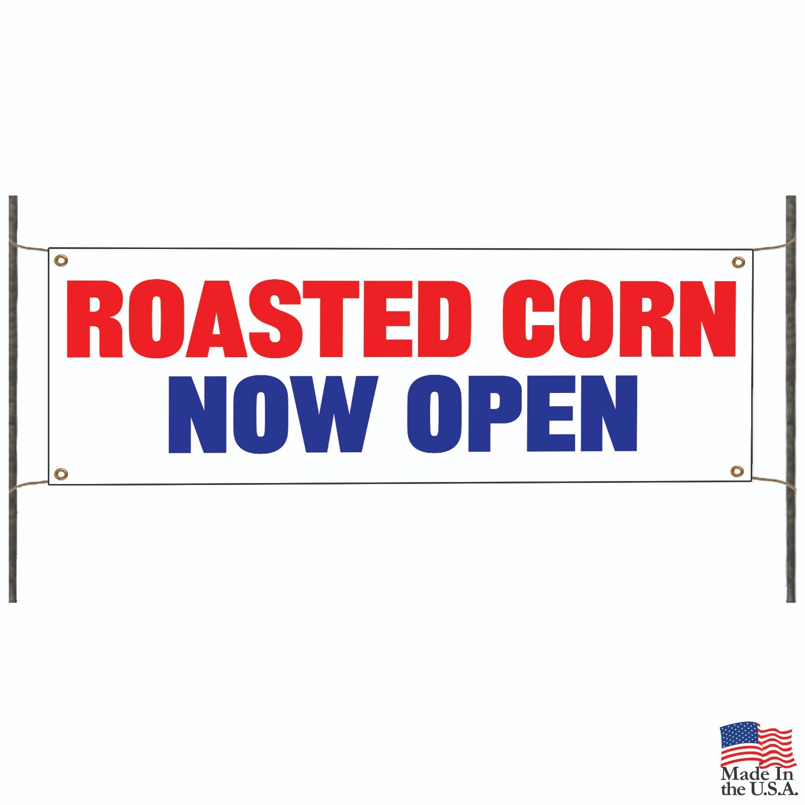 Roasted Corn Now Open Vinyl Banner Advertising Display Outdoor Printed Banner
