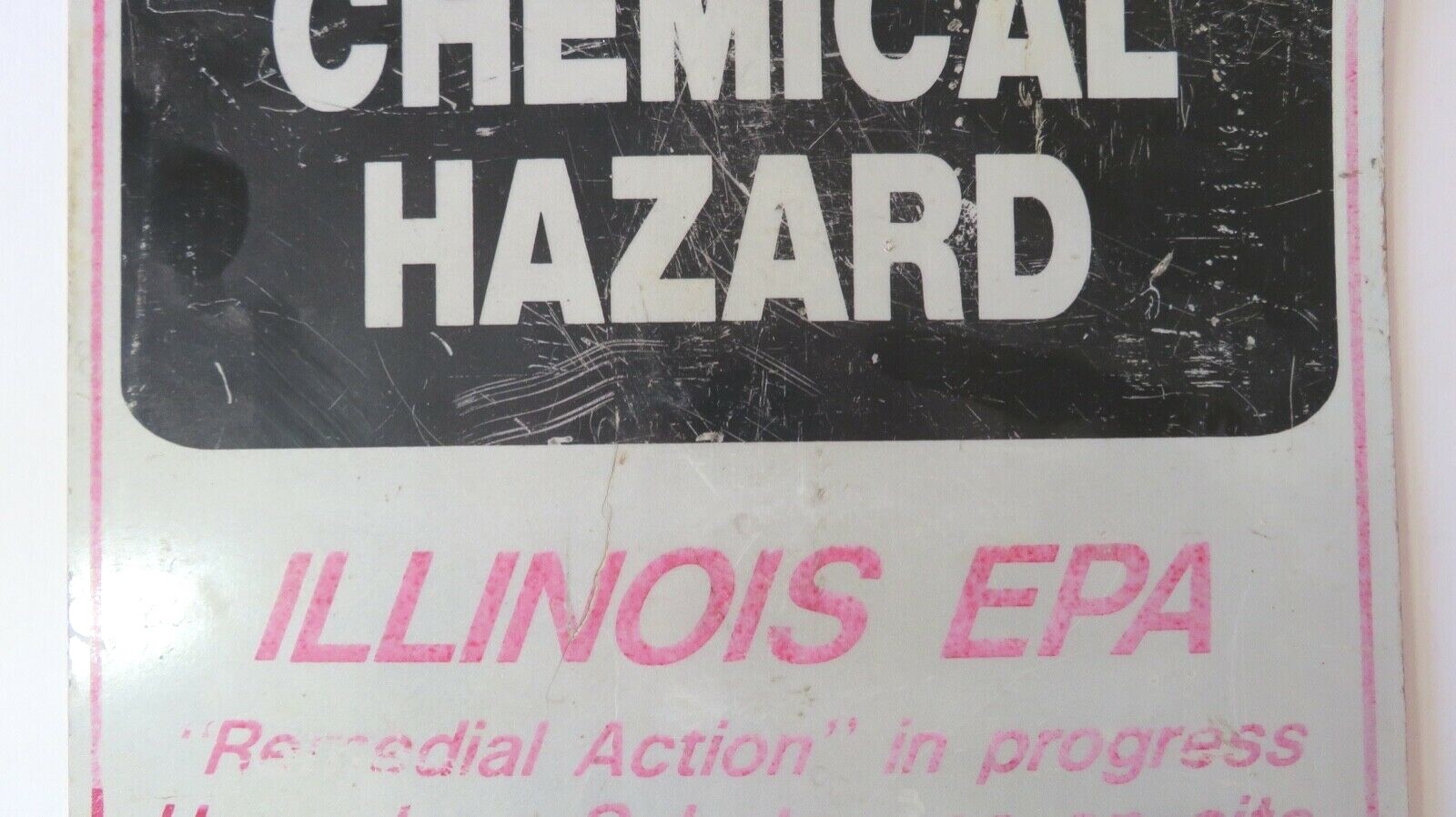 Vintage ACE Sign Co. “Keep Out Chemical Hazard” Aluminum Sign 12×18