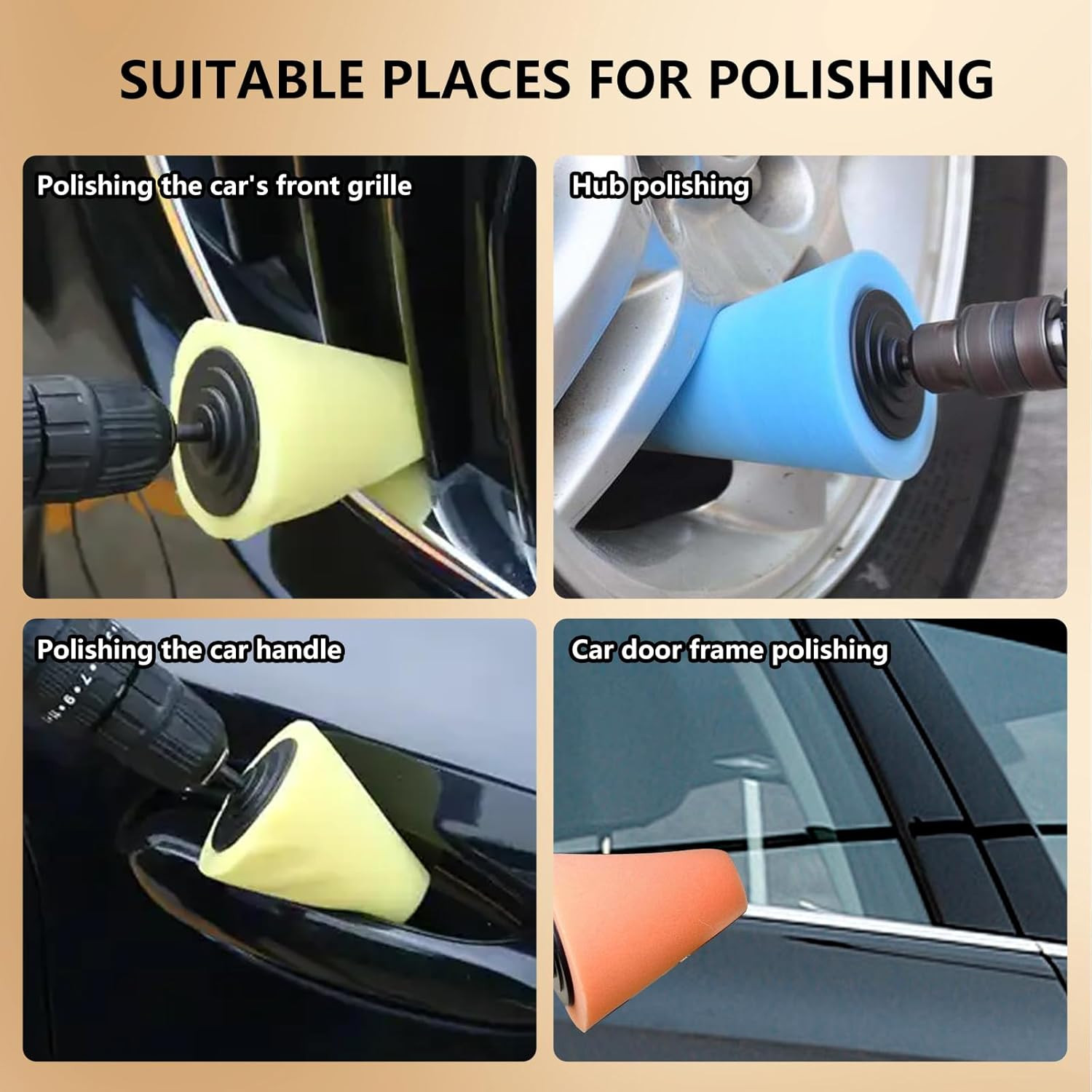 5Pcs Aluminum Polishing Kit Foam Sponge Polishing Balls Wheel Polishing Kit for
