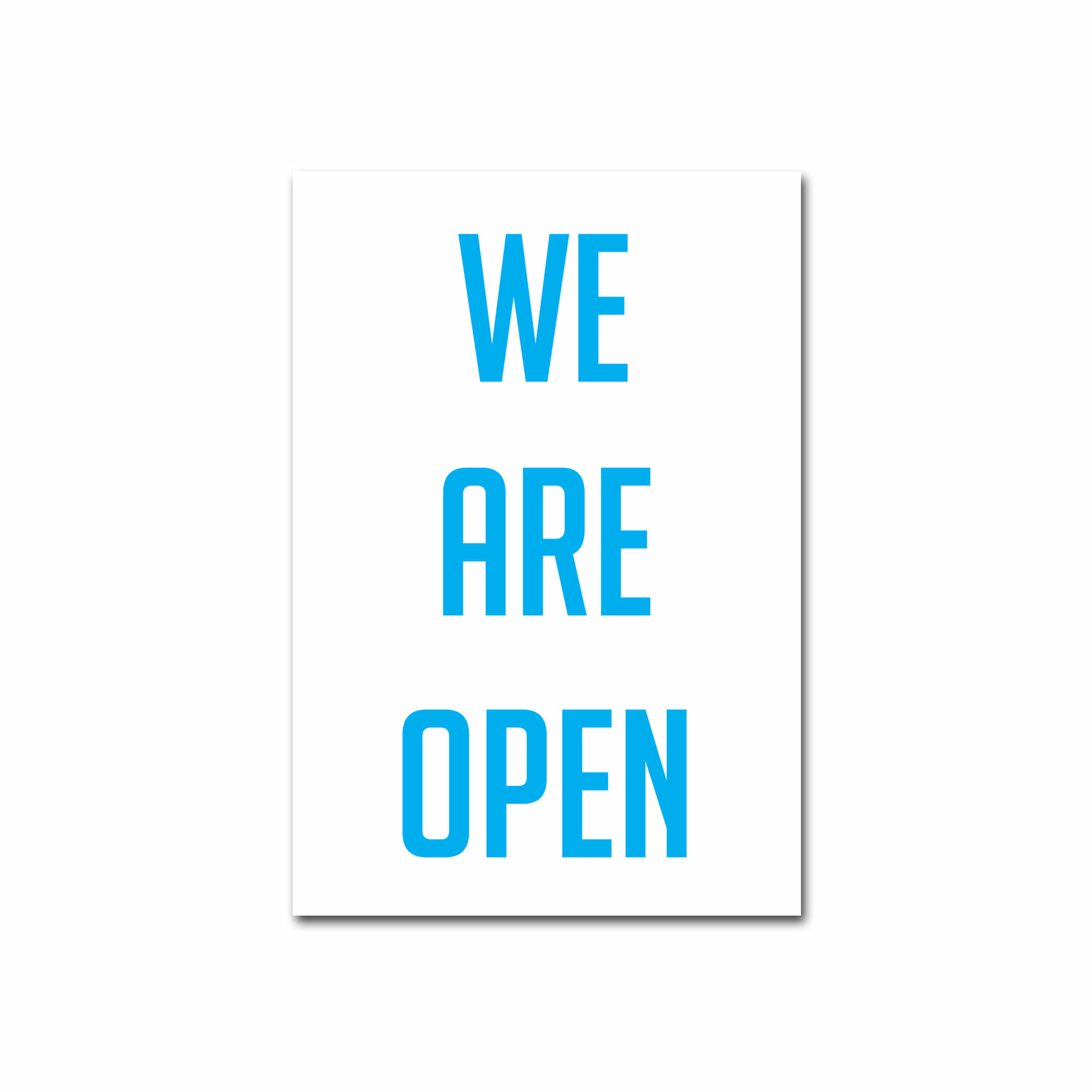 19″ Tall x 13″ Wide We Are Open Business Store Window Sign ~ 3 Different Colors