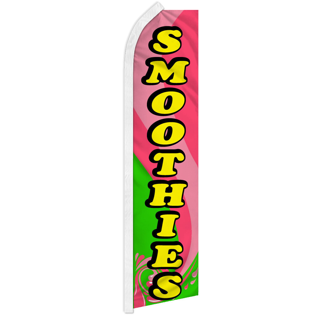 Smoothies Swooper Feather Flutter Advertising Flag Drink Service Concessions