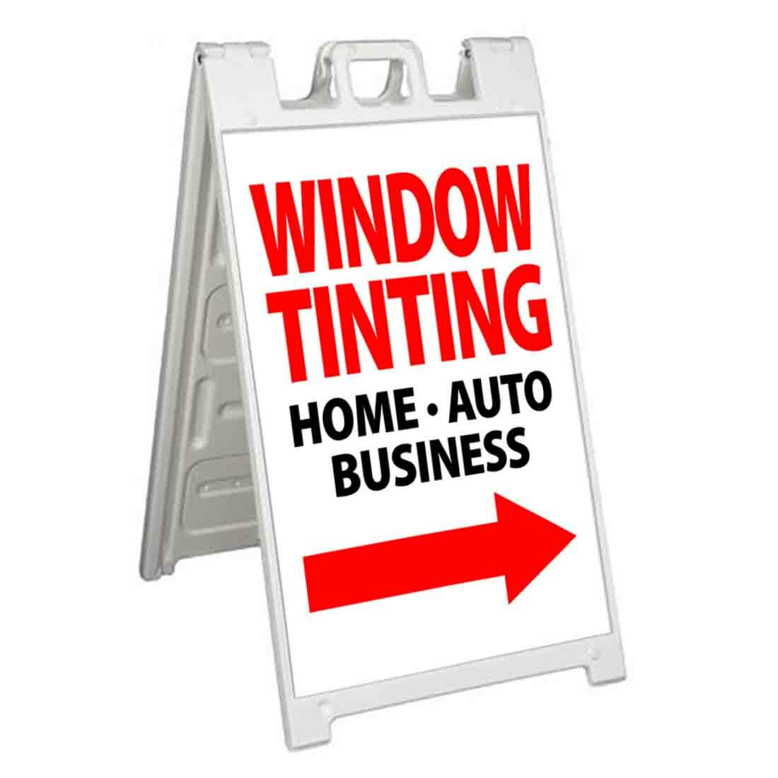 WINDOW TINTING Signicade 24×36 Aframe Sidewalk Sign Banner Decal RIGHT ARROW