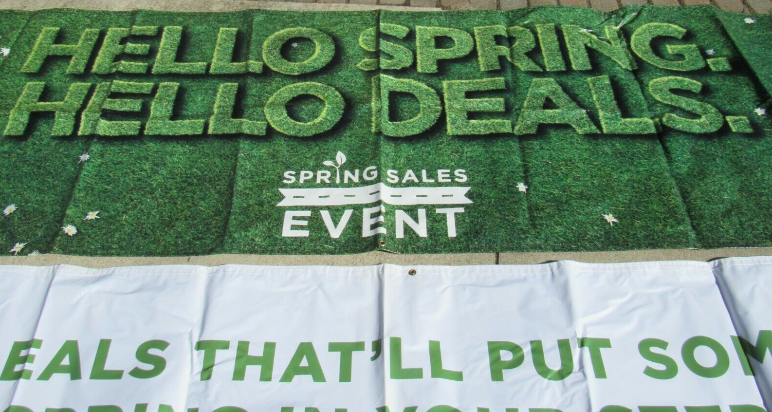 2 SPRING SALES EVENT Advertising Vinyl Banner Flag Sign CAR SALE LOT
