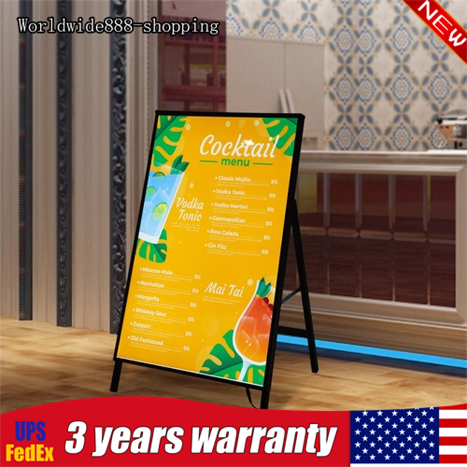 LED Backlit Light Box Movie Poster Art Picture Display Frame Advertising Board