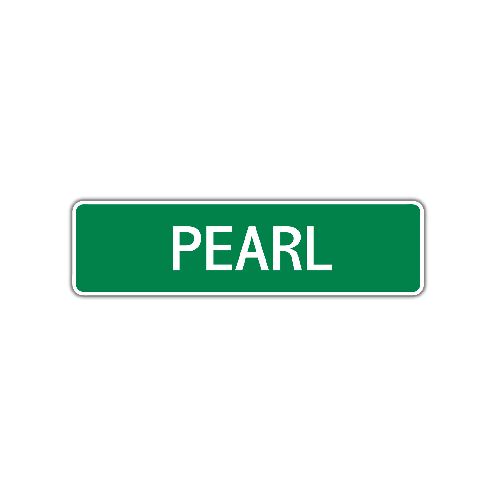 Pearl Girls Name Letter Printed Label Wall Art Decor Novelty Aluminum Metal Sign