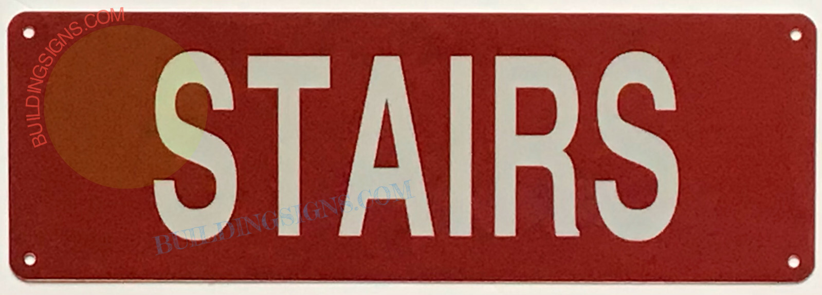 STAIRS SIGN -(4×12, Red, Aluminum) -REF24-1027