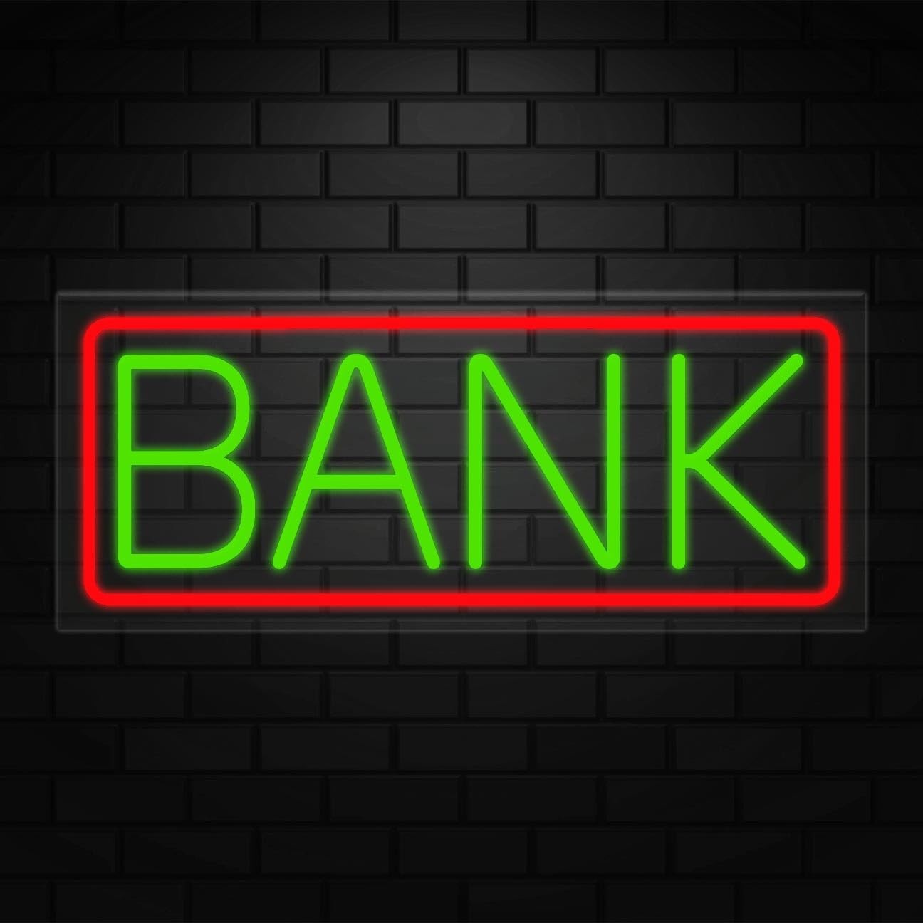 Bank Neon Sign for Retail Displays | LED Flex Neon | 24″W x 10″H x 1″D