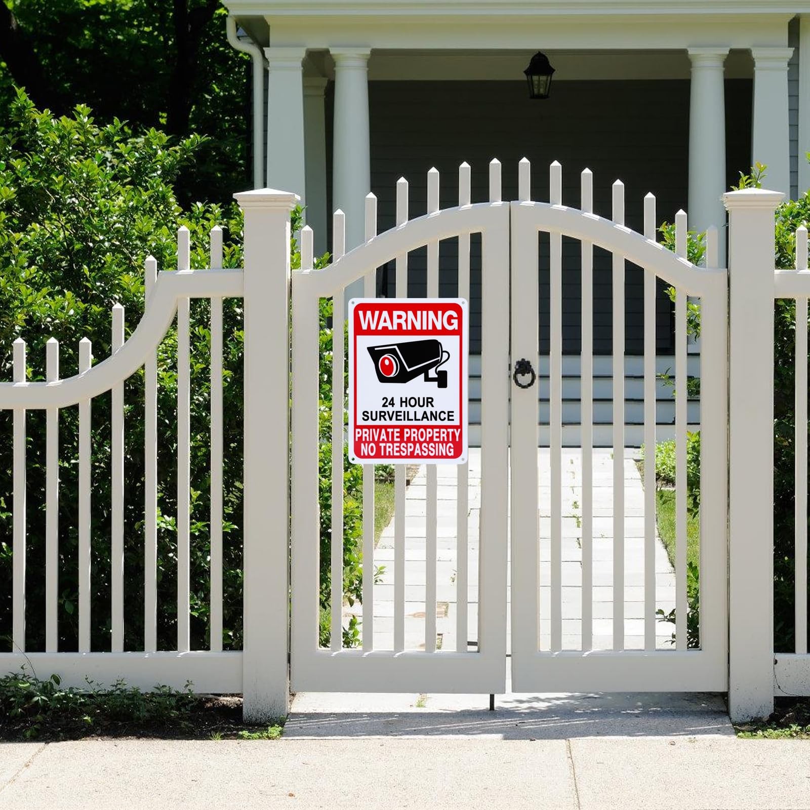 2 Pack No Trespassing Signs Private Property Surveillance Aluminum UV Outdoor
