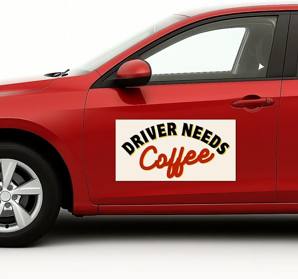 Workplace Humor Car Magnetic Sheets 2Pc Reusable Magnet Sign for Vehicle Sticker