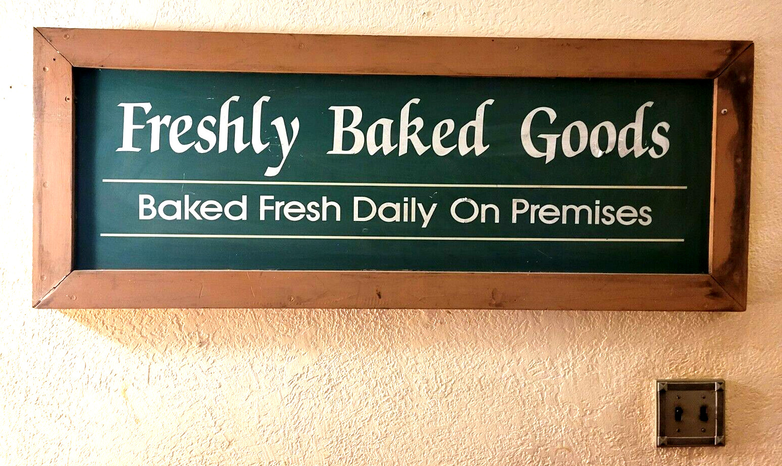 Bakery Sign/Plaque in Frame;Wood;Chalkboard Wall Hanging; 48.5×18.5″ Advertising