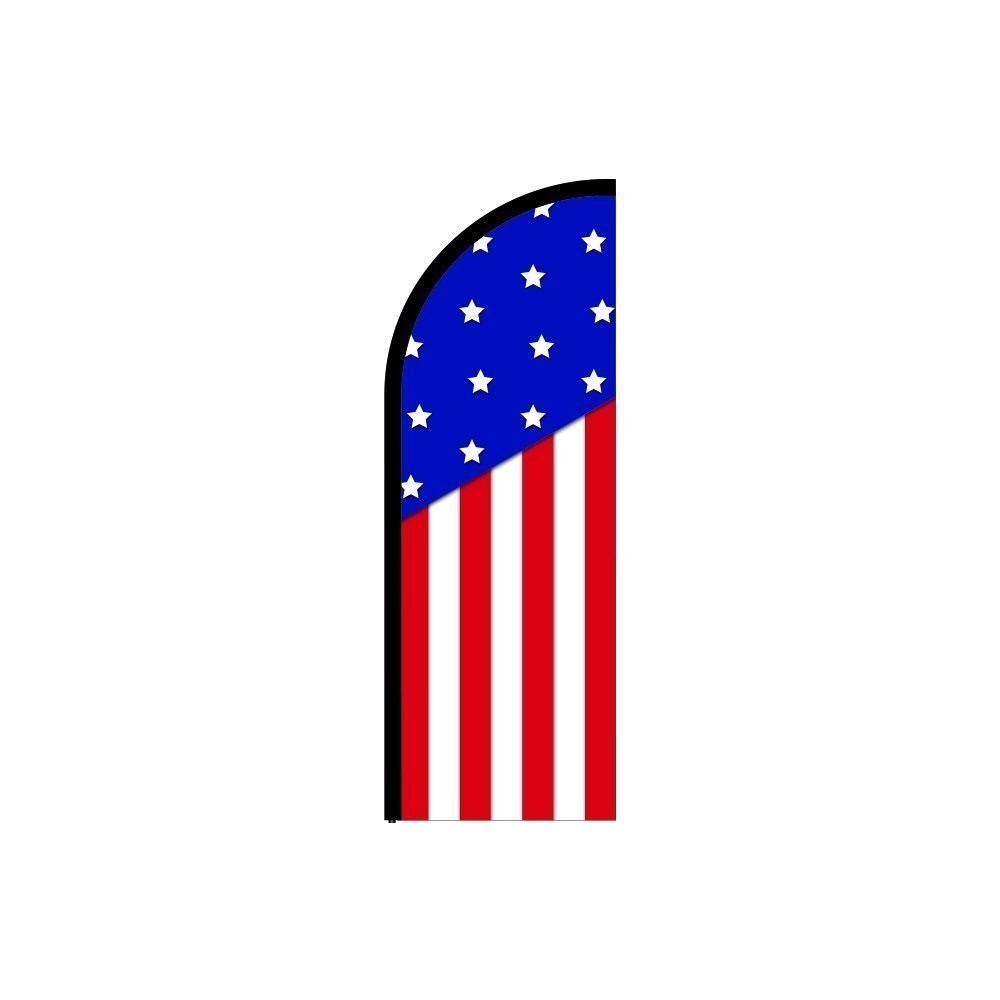 American USA Feather Flag, Flutter Swooper Advertising Flex Banner FLAG ONLY