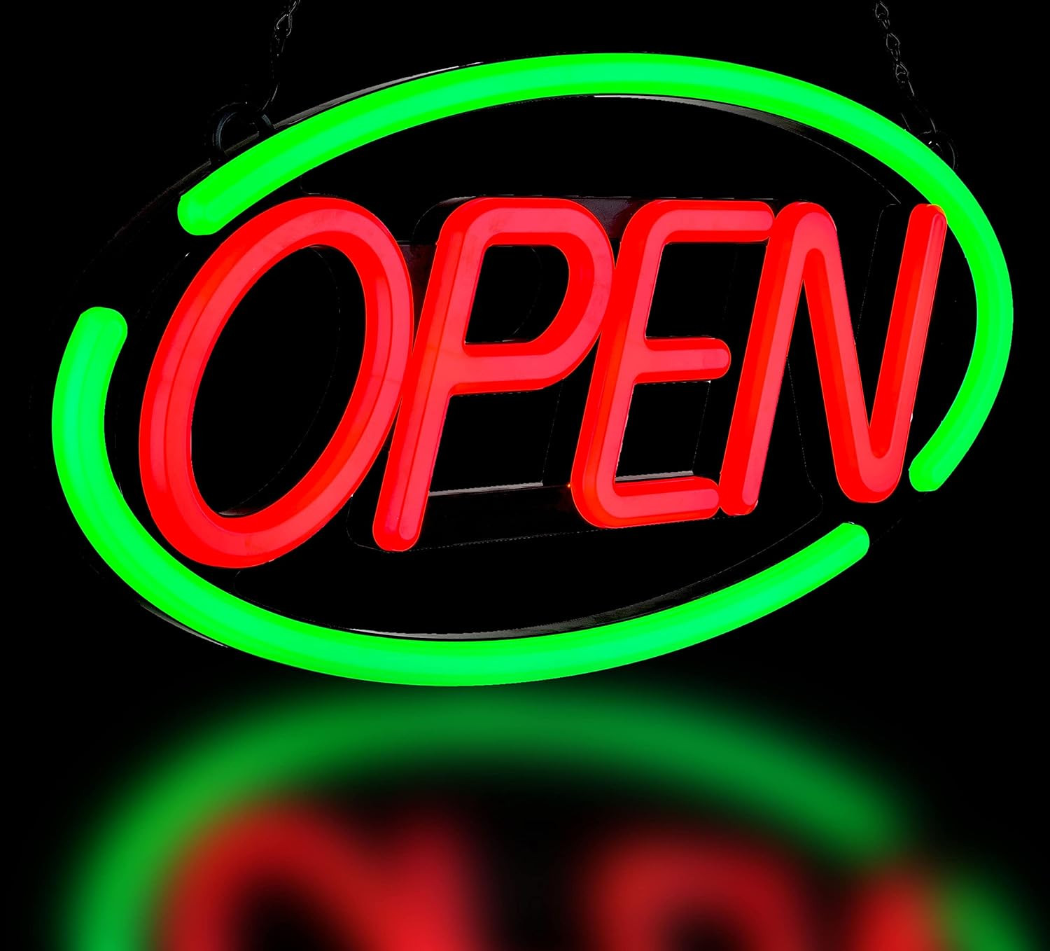 Brittech 24” X 12” Ultra Bright LED Neon Open Sign – Remote Controlled – Get Y