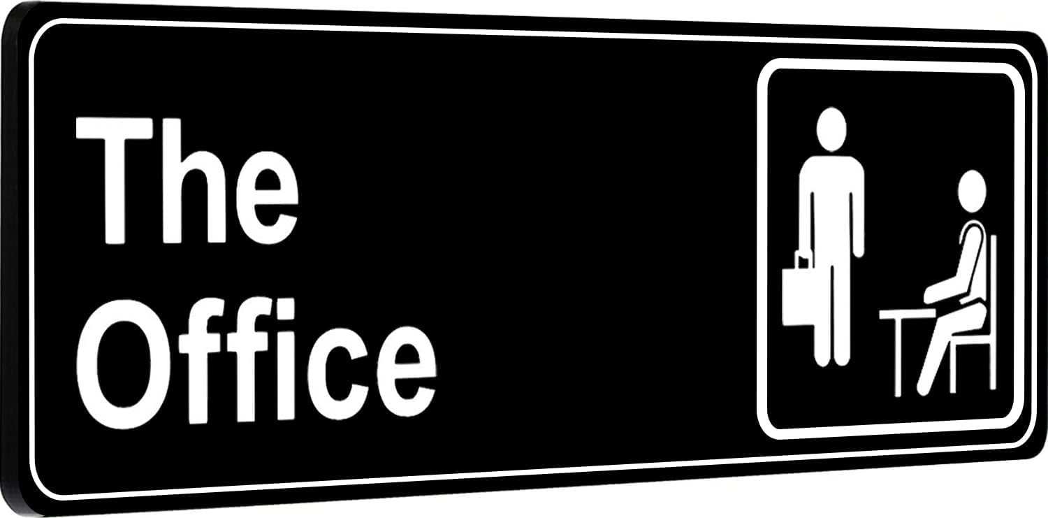 The Office Sign 9 × 3 Inch Main Official Self Adhesive Office Sign for Door o…