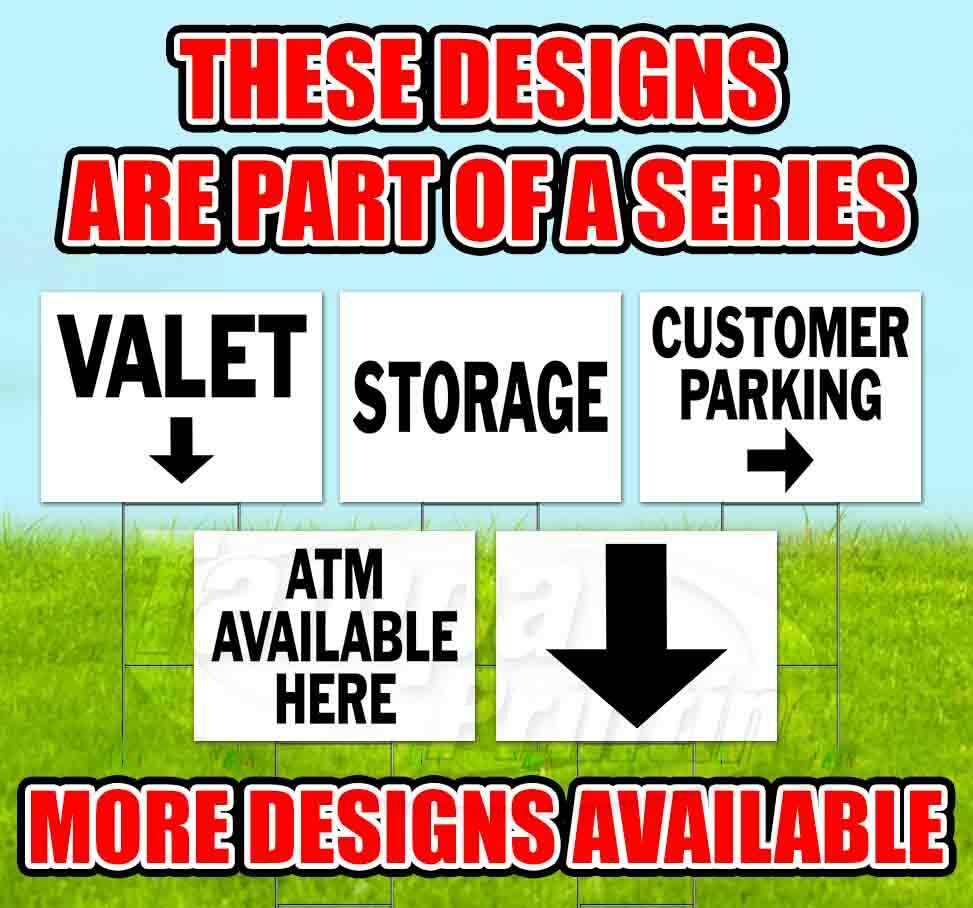 ALL DELIVERIES 18×24 Yard Sign WITH STAKE Corrugated Bandit DIRECTIONAL USA