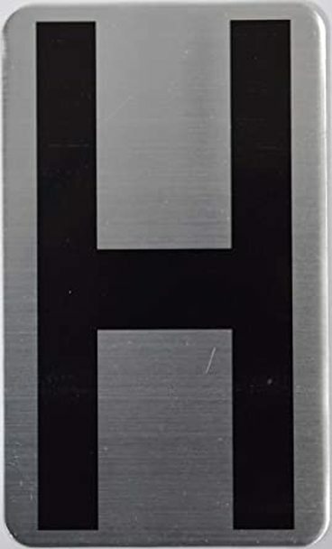 House Number Letter Sign/Apartment Number Letter Sign-Letter H (Silver…ref0420