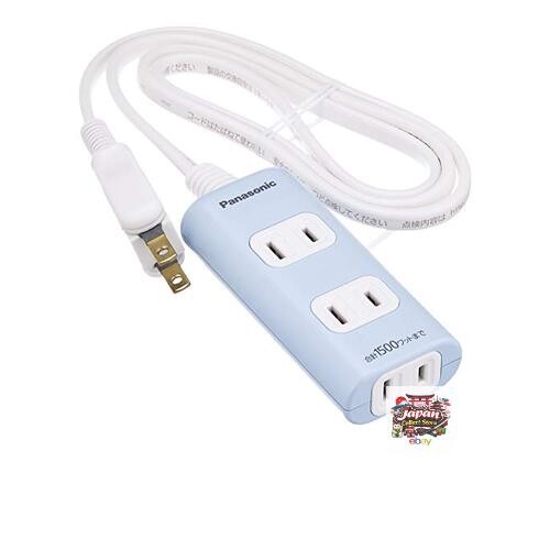 NEW Panasonic The Tap Q 3-Outlet Snap Cap with 1m Cord Blue WHA2413LP JP